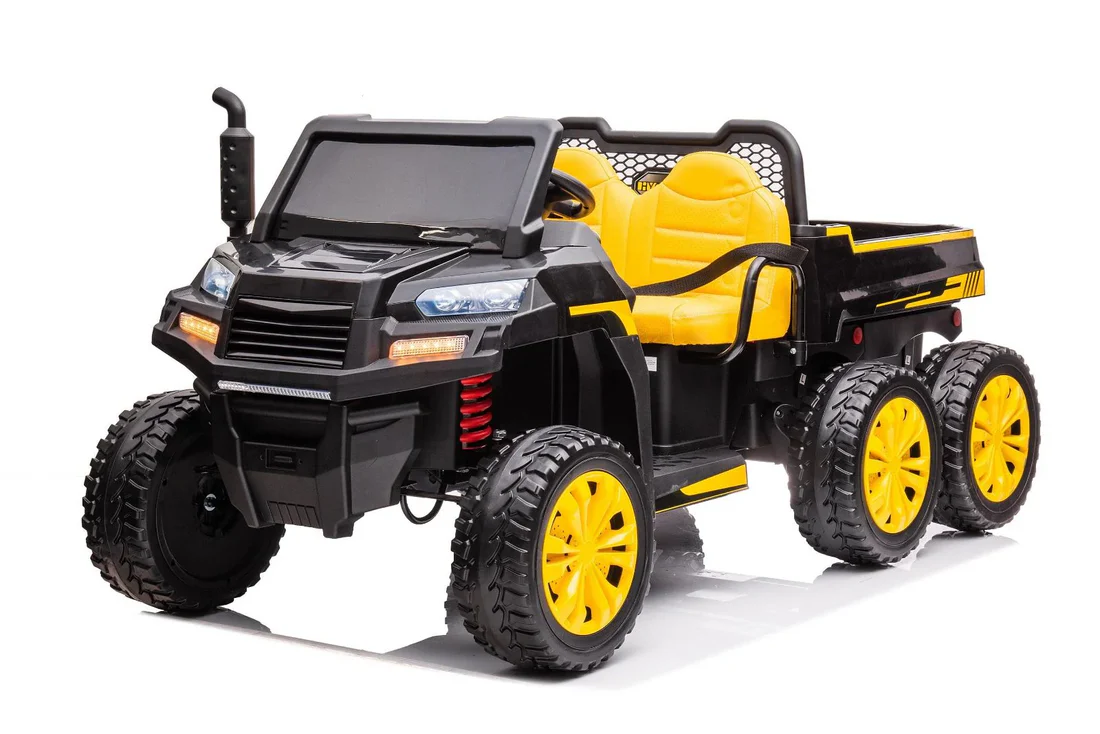 24V 6 Wheeler Tractor Trailer 2 Seater Ride-on with Dump Cart and Parental Remote - Image 2