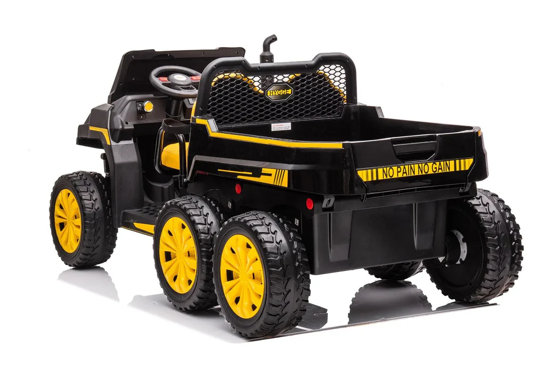 24V 6 Wheeler Tractor Trailer 2 Seater Ride-on with Dump Cart and Parental Remote - Image 5