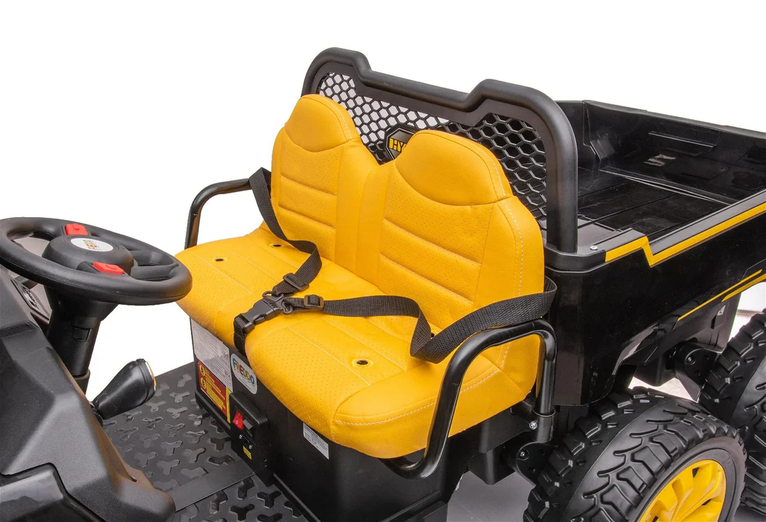 24V 6 Wheeler Tractor Trailer 2 Seater Ride-on with Dump Cart and Parental Remote - Image 7